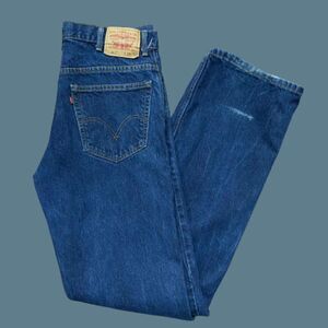Levi's 517 Tall Bootcut Y2K Dark Denim Blue Cotton Jeans Men's Size 38 x 38